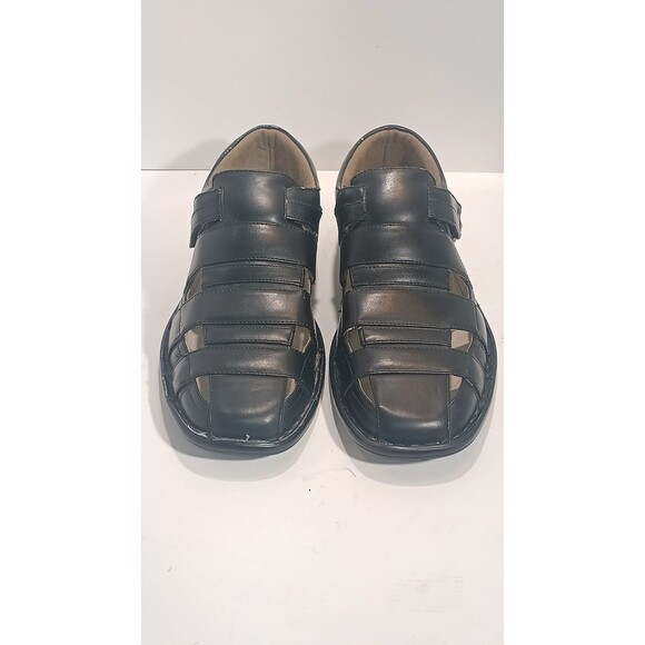 Stacy Adams Black Leather Fisherman style Sandals Men\ display picture 1